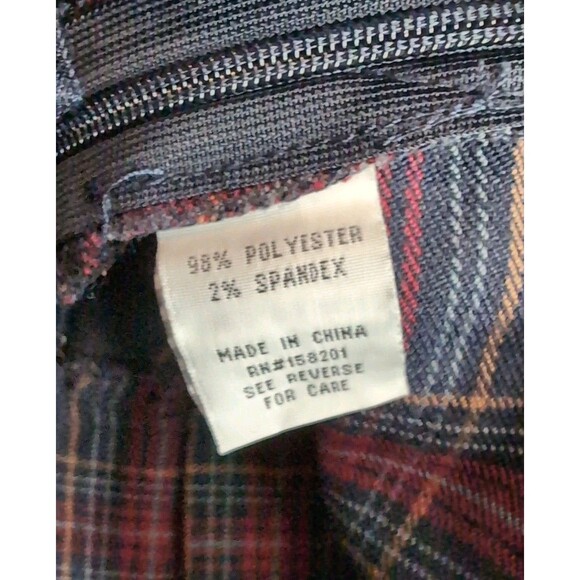 Cali 1850 Size Small Pleated Mini Skirt Womens Plaid Red Blue Zipper School Girl - Picture 3 of 6